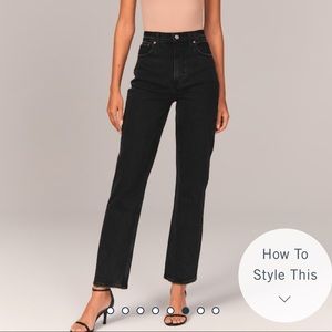 90s Ultra High Rise Straight Jeans in Black